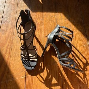 Black strapy high heels